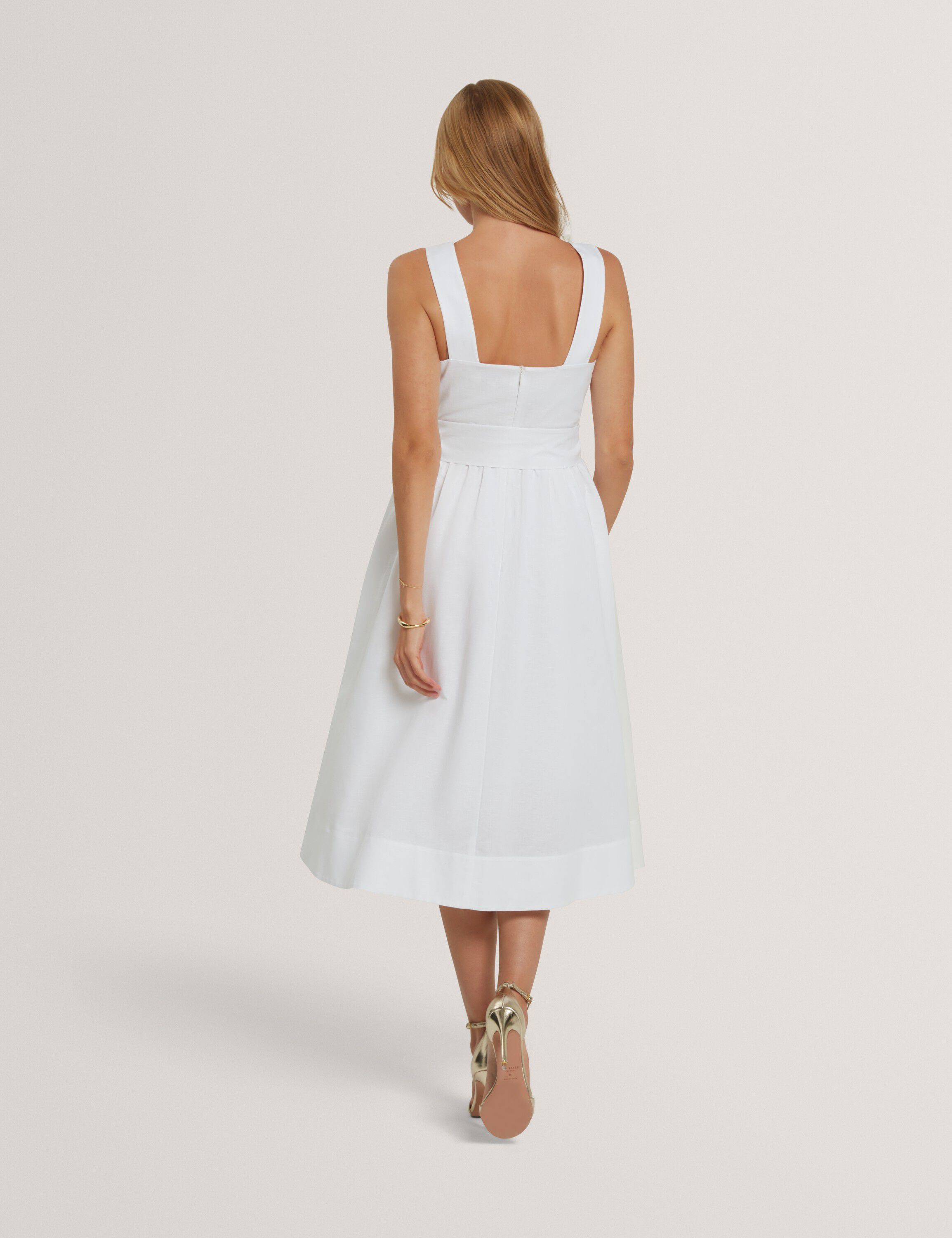 GEMHA Tie Waist Floral Midi Sundres