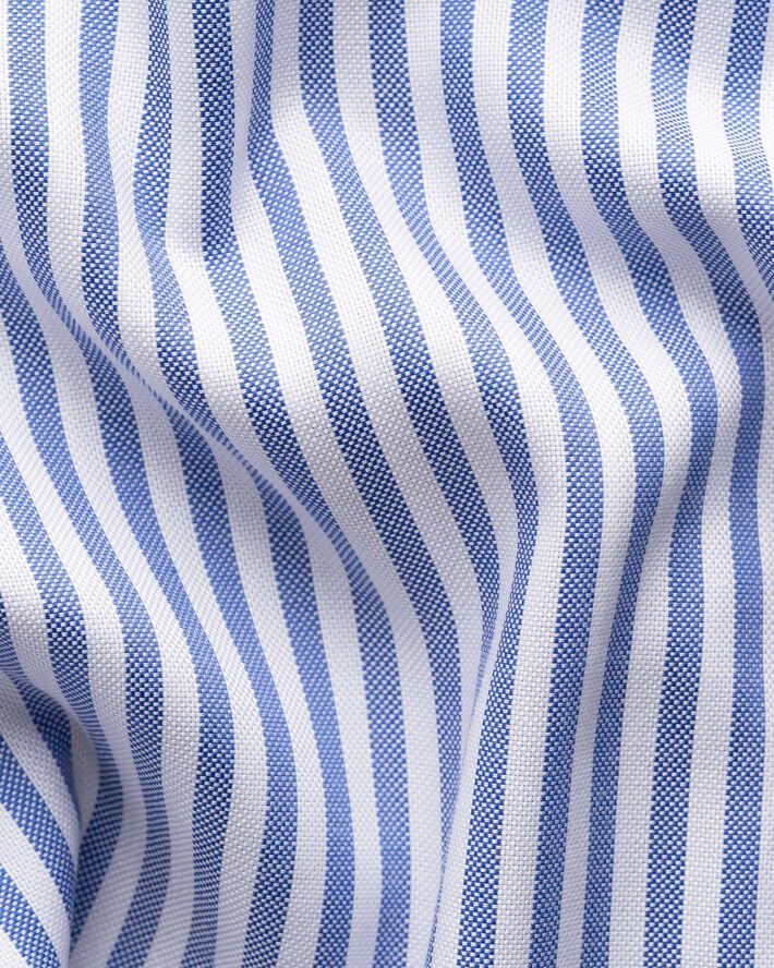 Contemporary Fit Mid blue Striped Signature Oxford Shirt