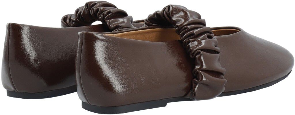 BIALUNA Scrunchie Ballet Flat Faux Leather