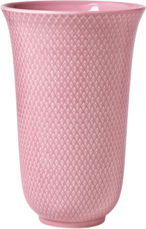 Rhombe Color Vase H20 rosa porcel&aelig;n
