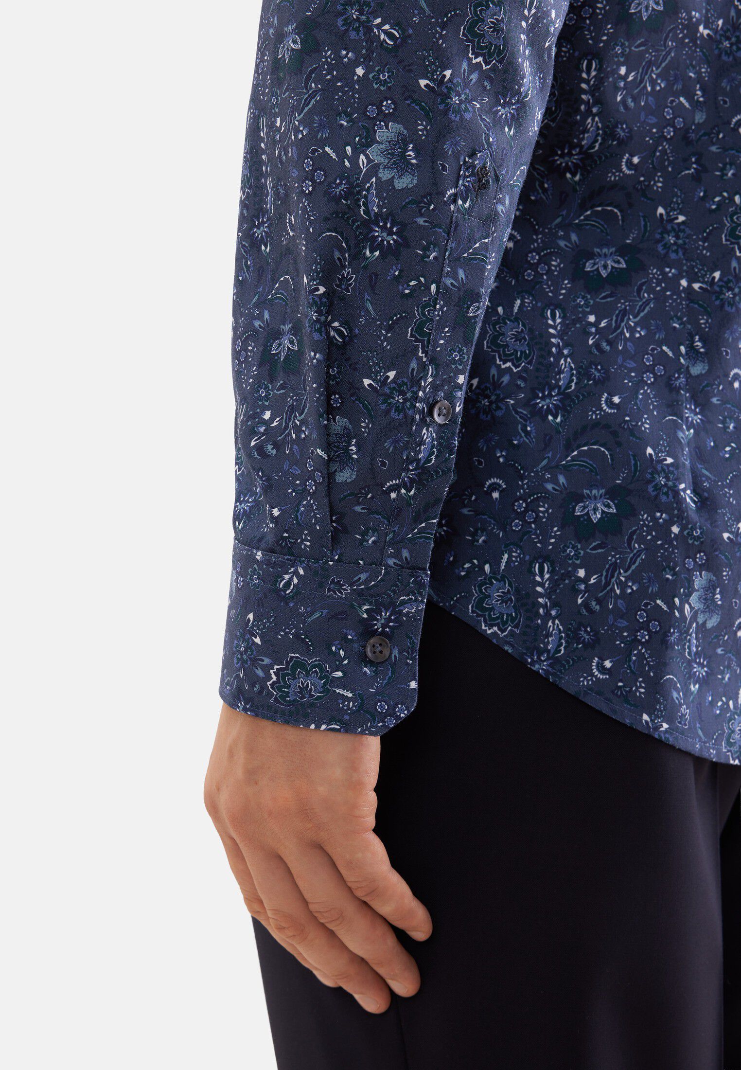 Business shirt Slim 1/1 Kent-Collar Print