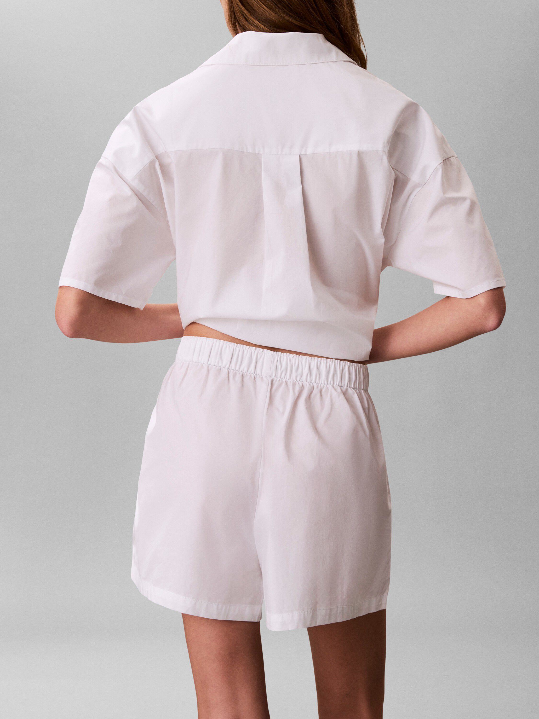 Logo Patch Poplin Shorts