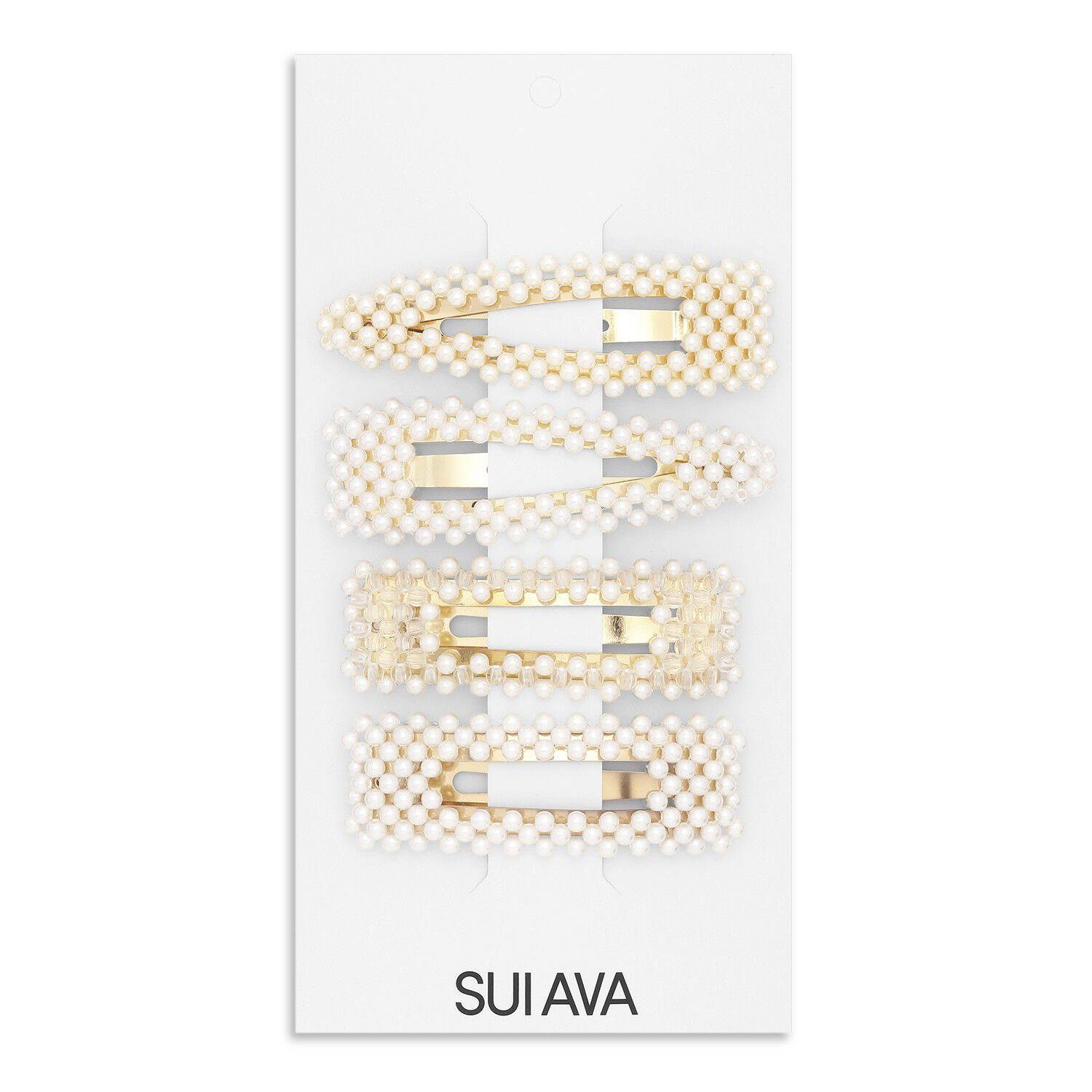 Pearly Hair Clips // 4 pcs