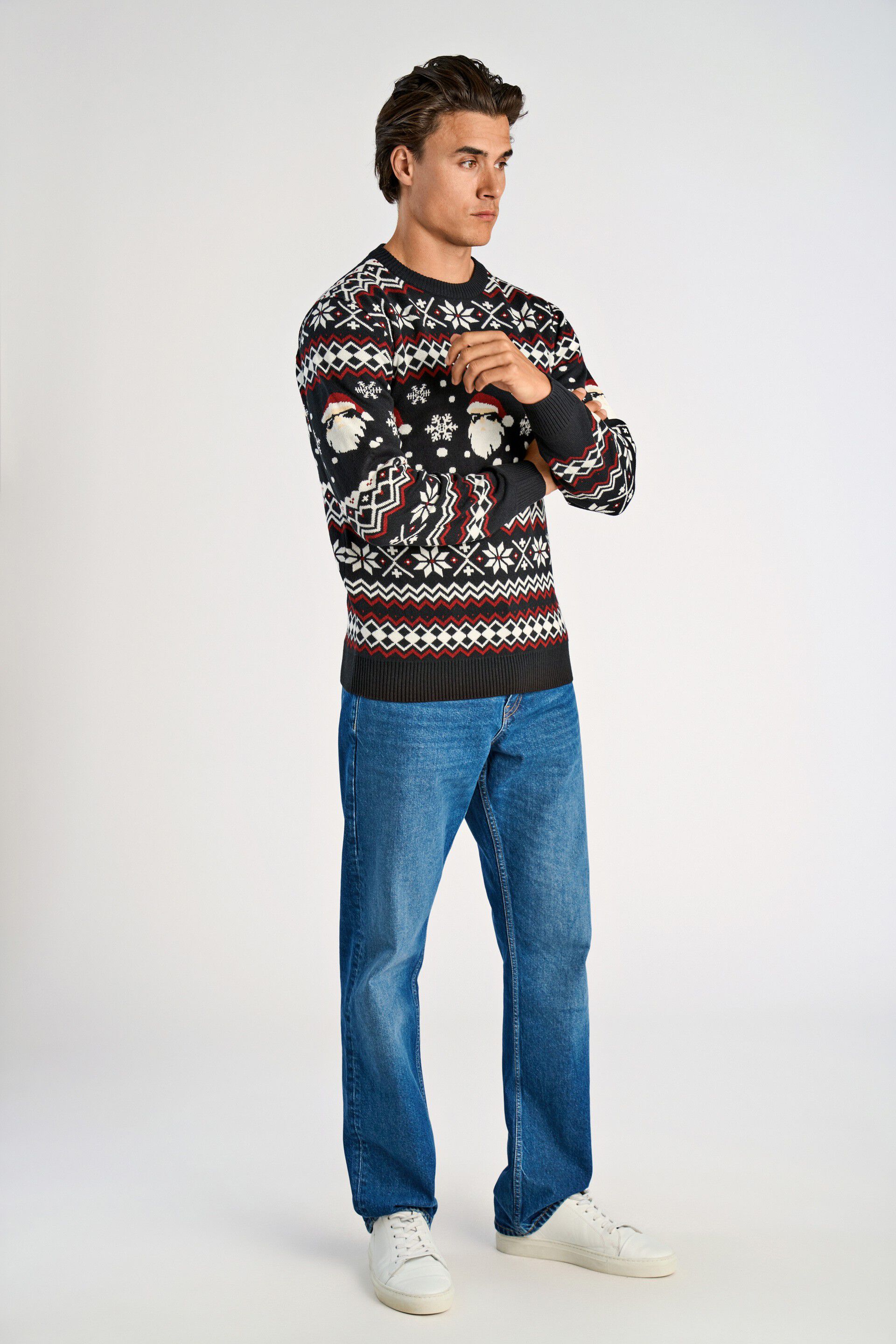 Lambswool half zip knit