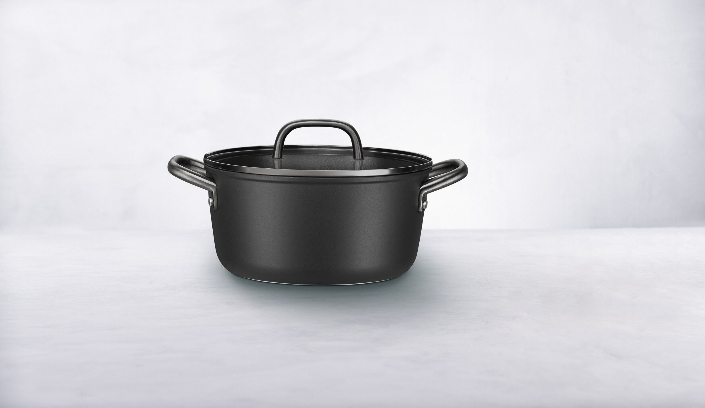 Milano, Gryte med glasslokk 24 cm, Svart