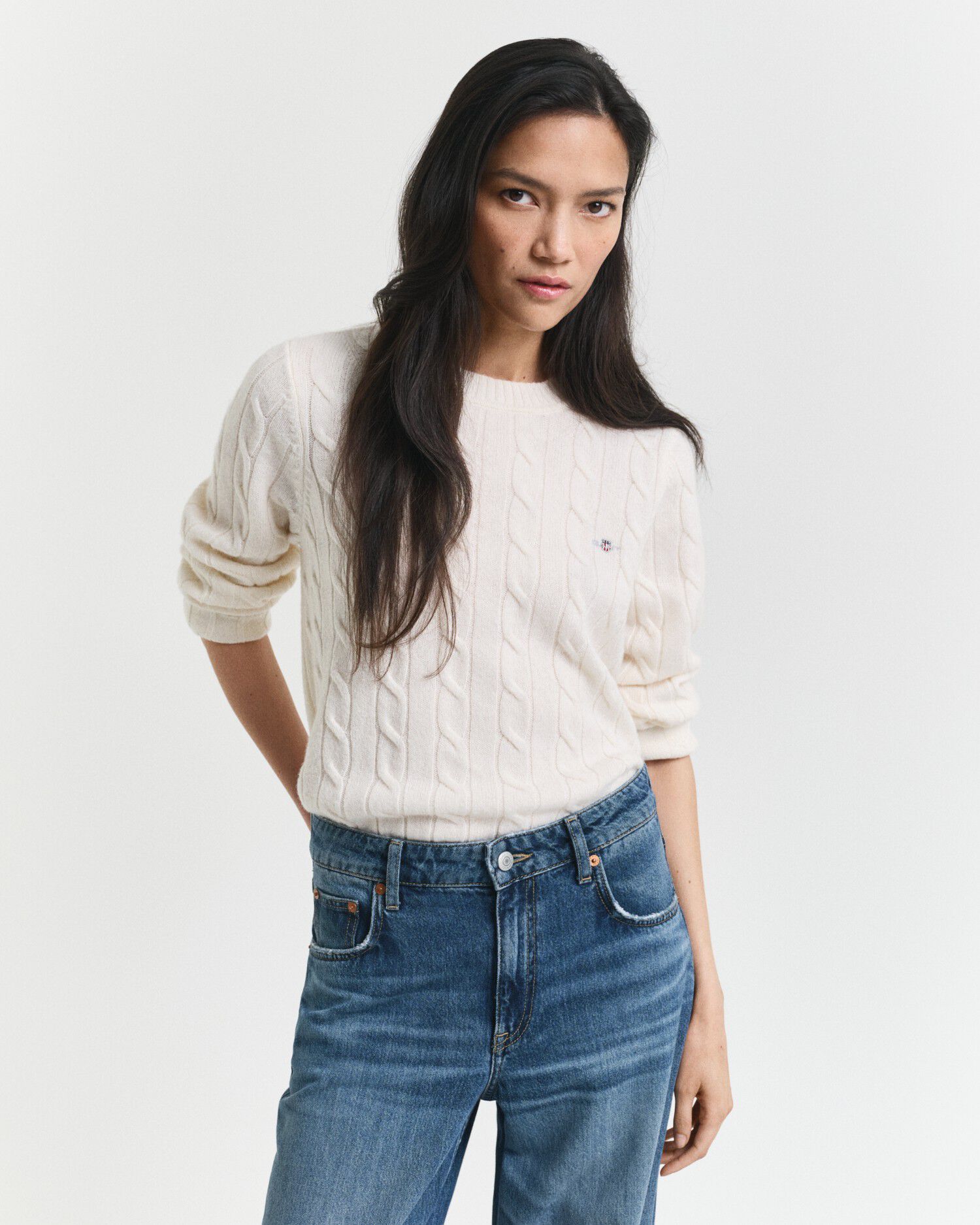 LAMBSWOOL CABLE C-NECK