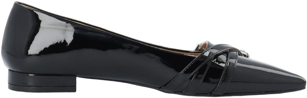 BIABARI Pointy Flat Buckle Faux Leather