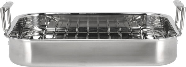 Langpanne m/rist Somme 32 x 26,5 x 5,5 cm Rustfritt stål