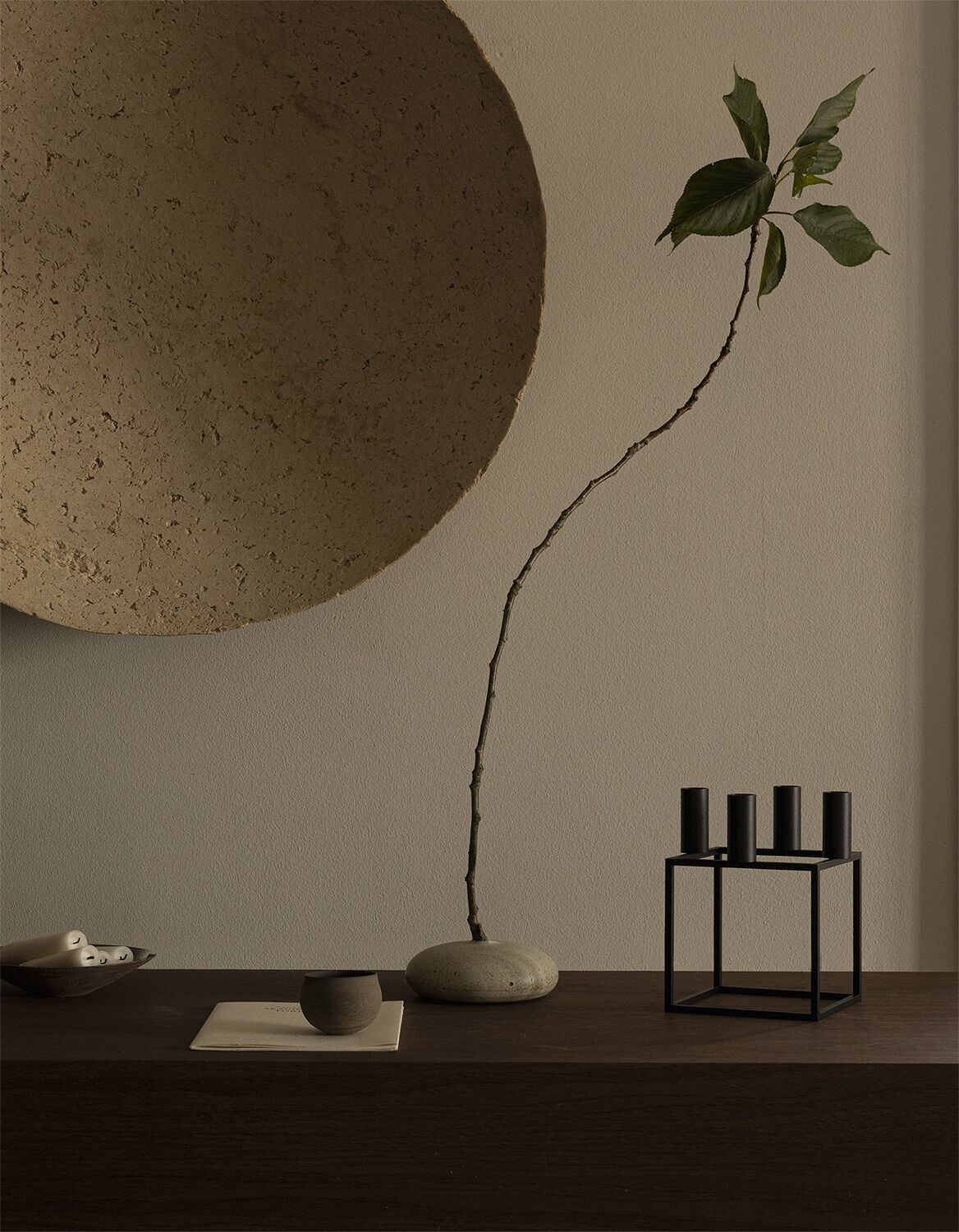 Kubus 4, Candle Holder, Black