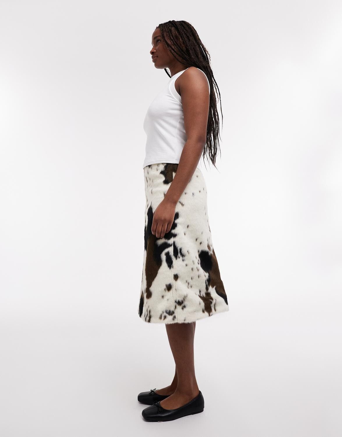 Tssoffi A Line Midi Skirt Wvn