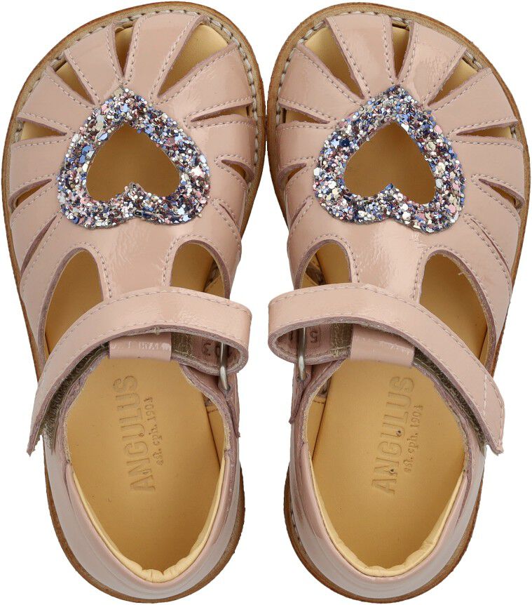 Hjertesandal med glitter hjerte