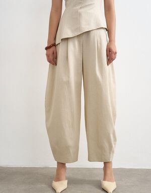 TSSINA BARREL LEG TROUSER WVN