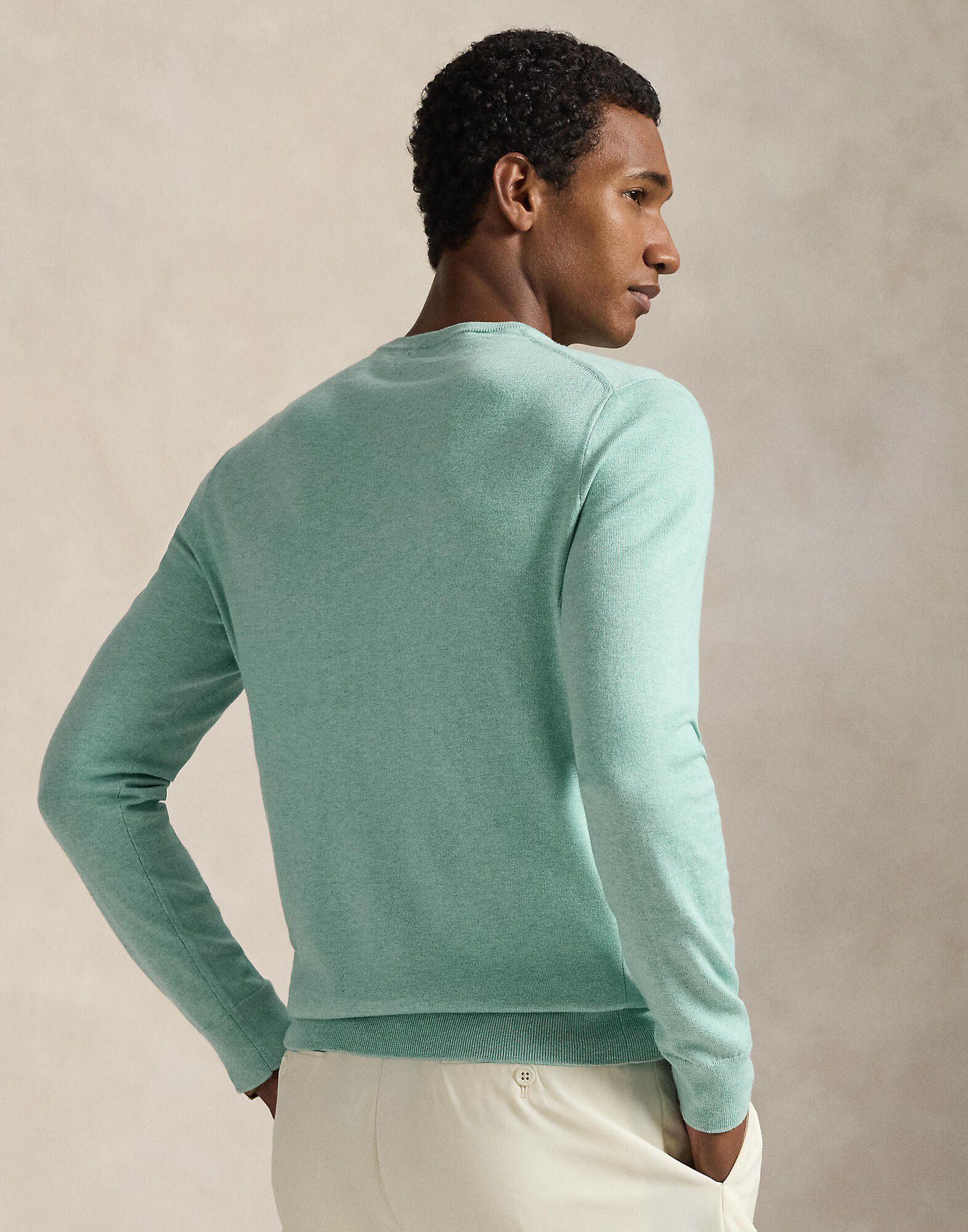 Slim Fit Textured Cotton Sweater