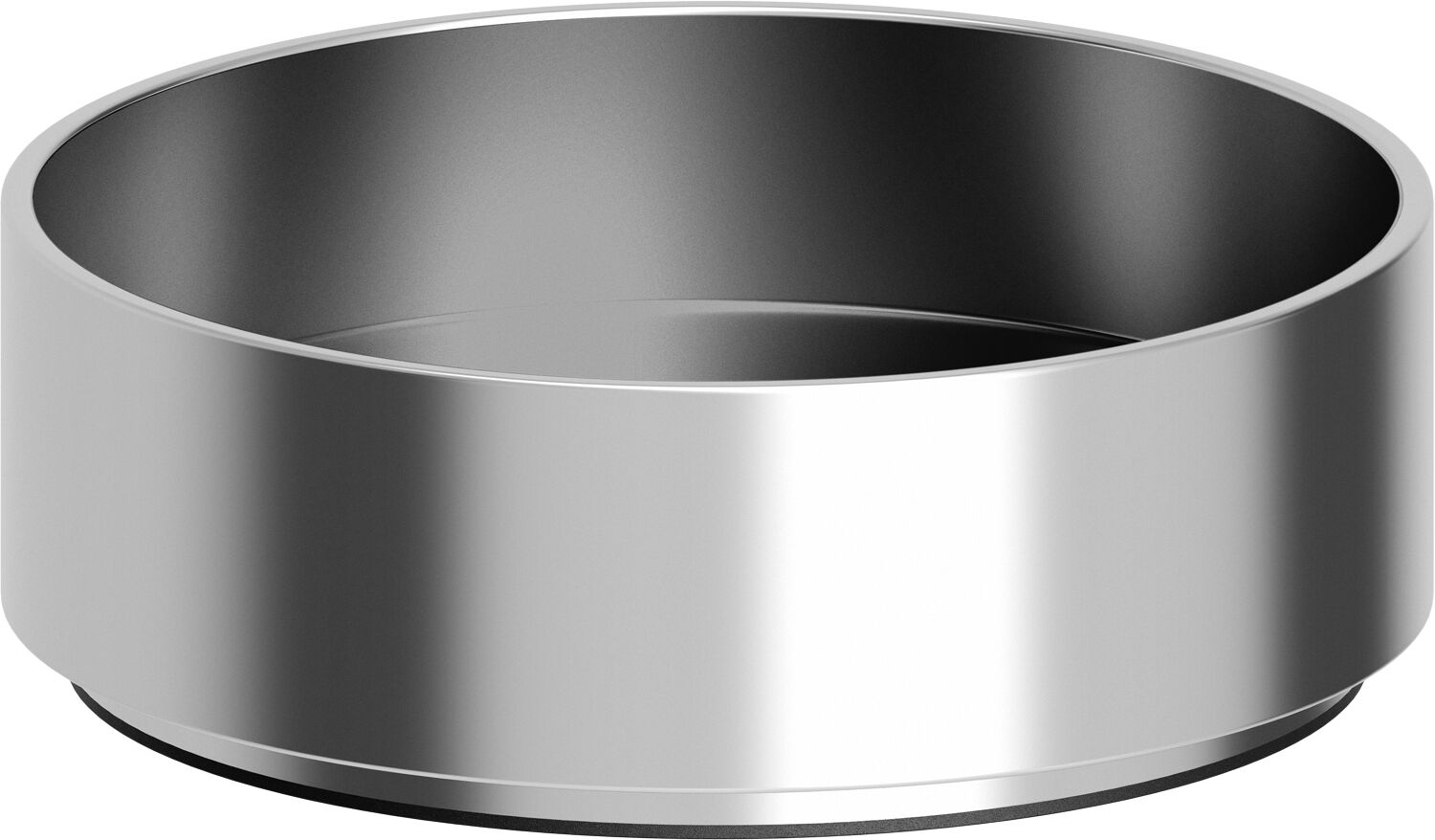 Light Candleholder pillar, Chrome, 9x3 cm