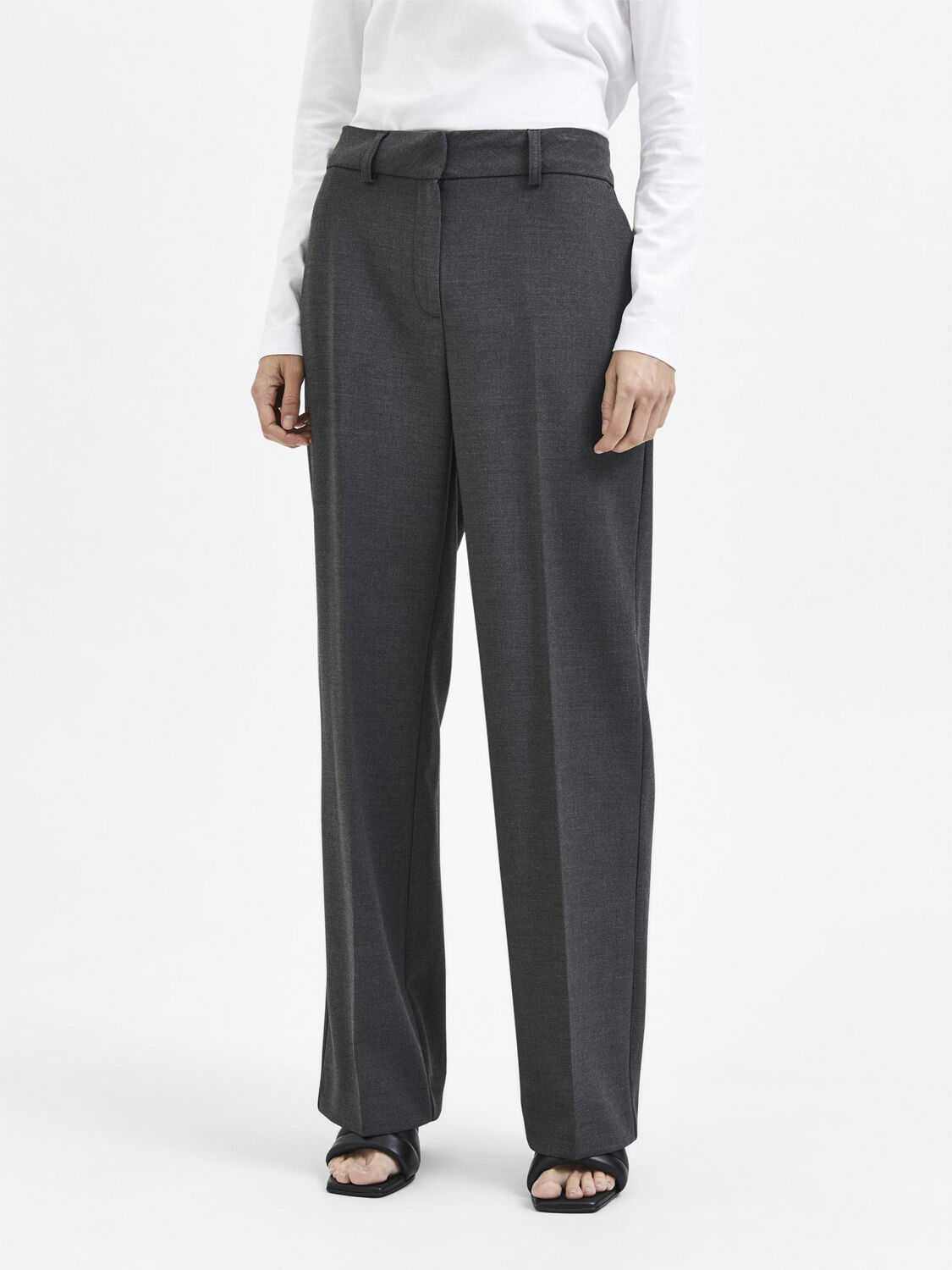 SLFRITA MW WIDE PANT MEL NOOS