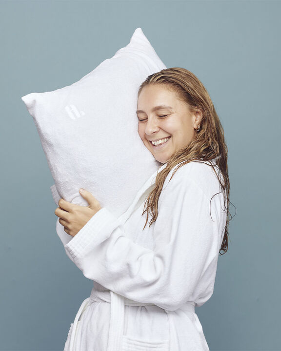 Towel Pillowcase, White 60x63/70cm