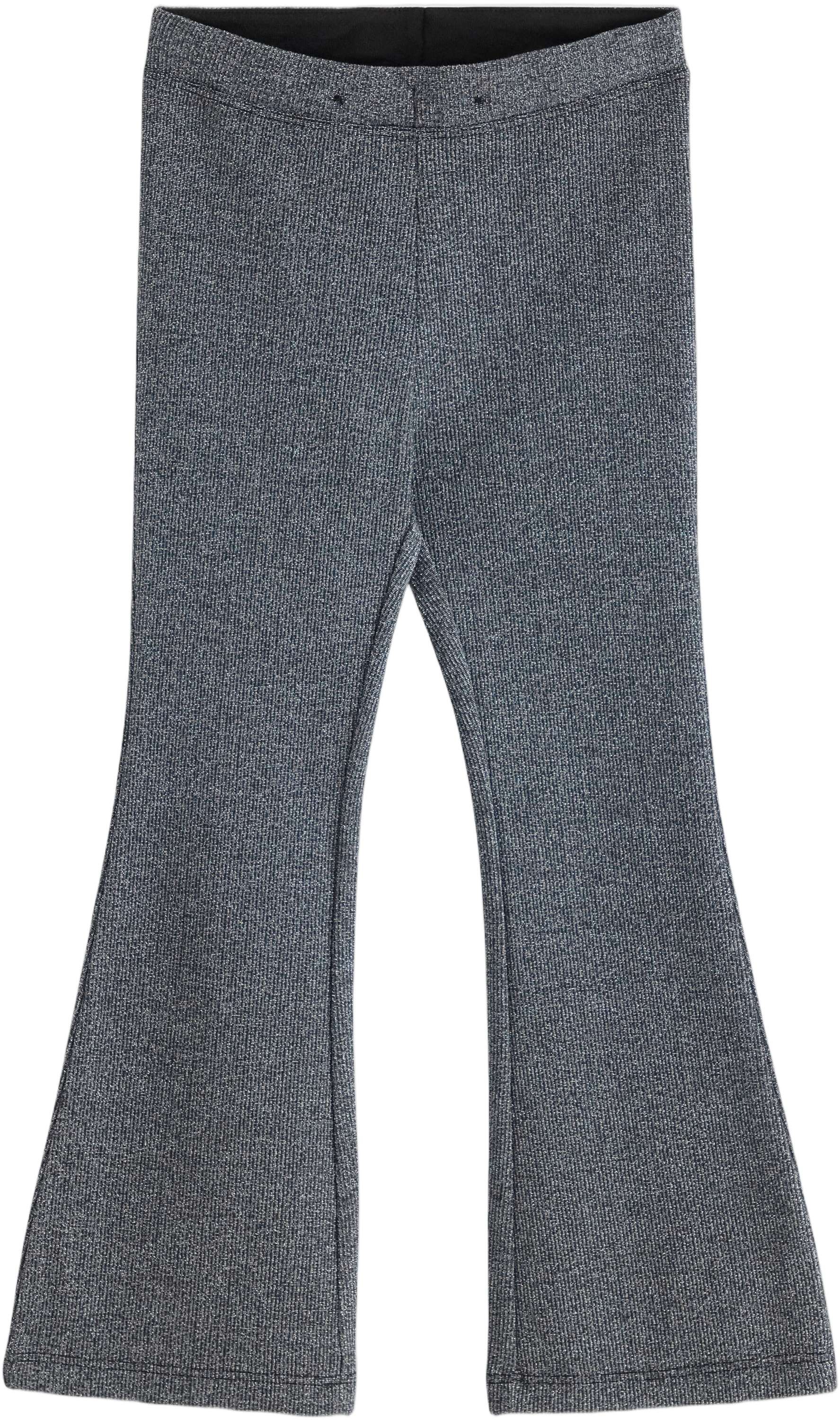 Trousers flare lurex rib