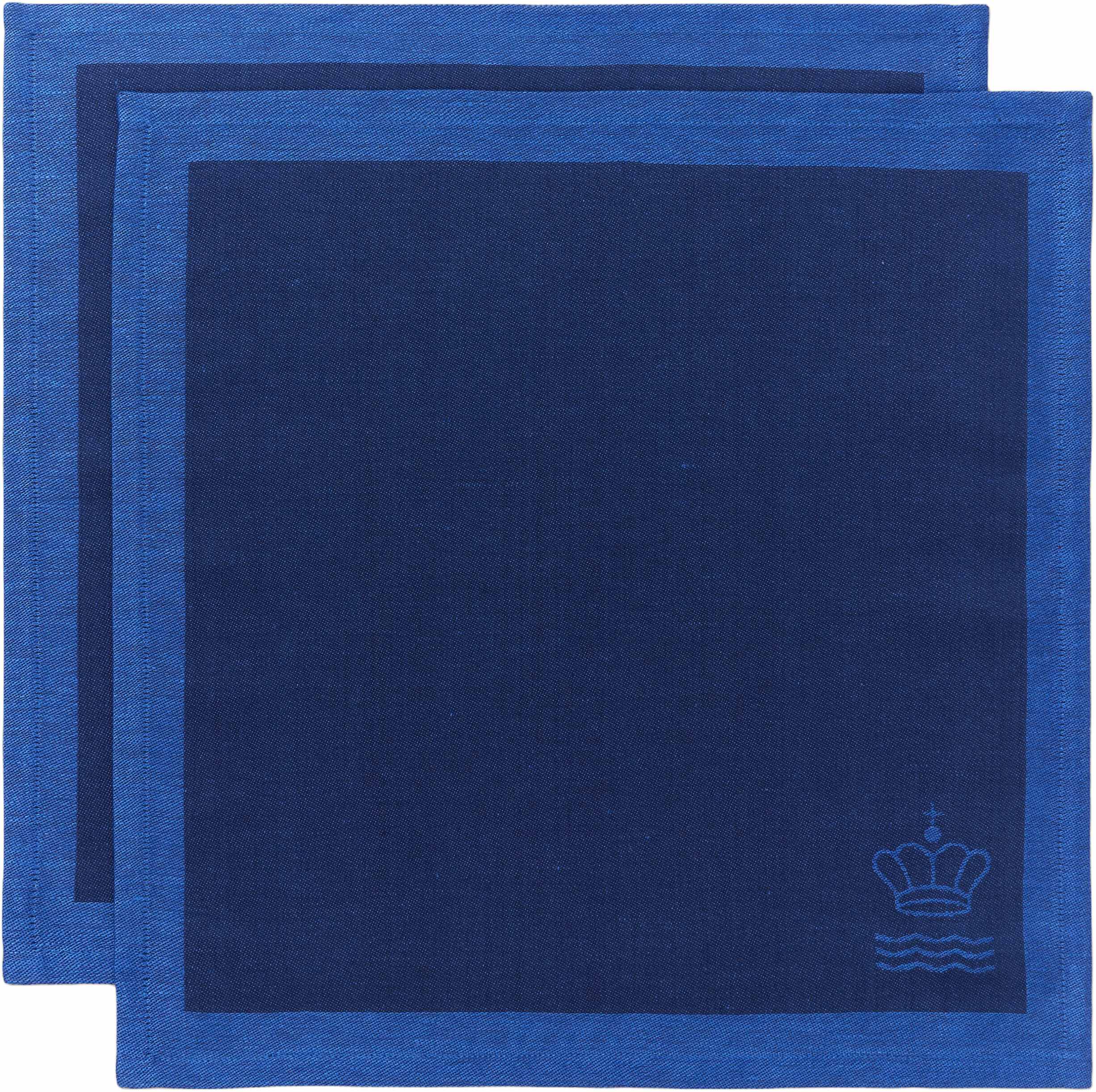 Waves serviet, bl&aring; 44X44, 2stk