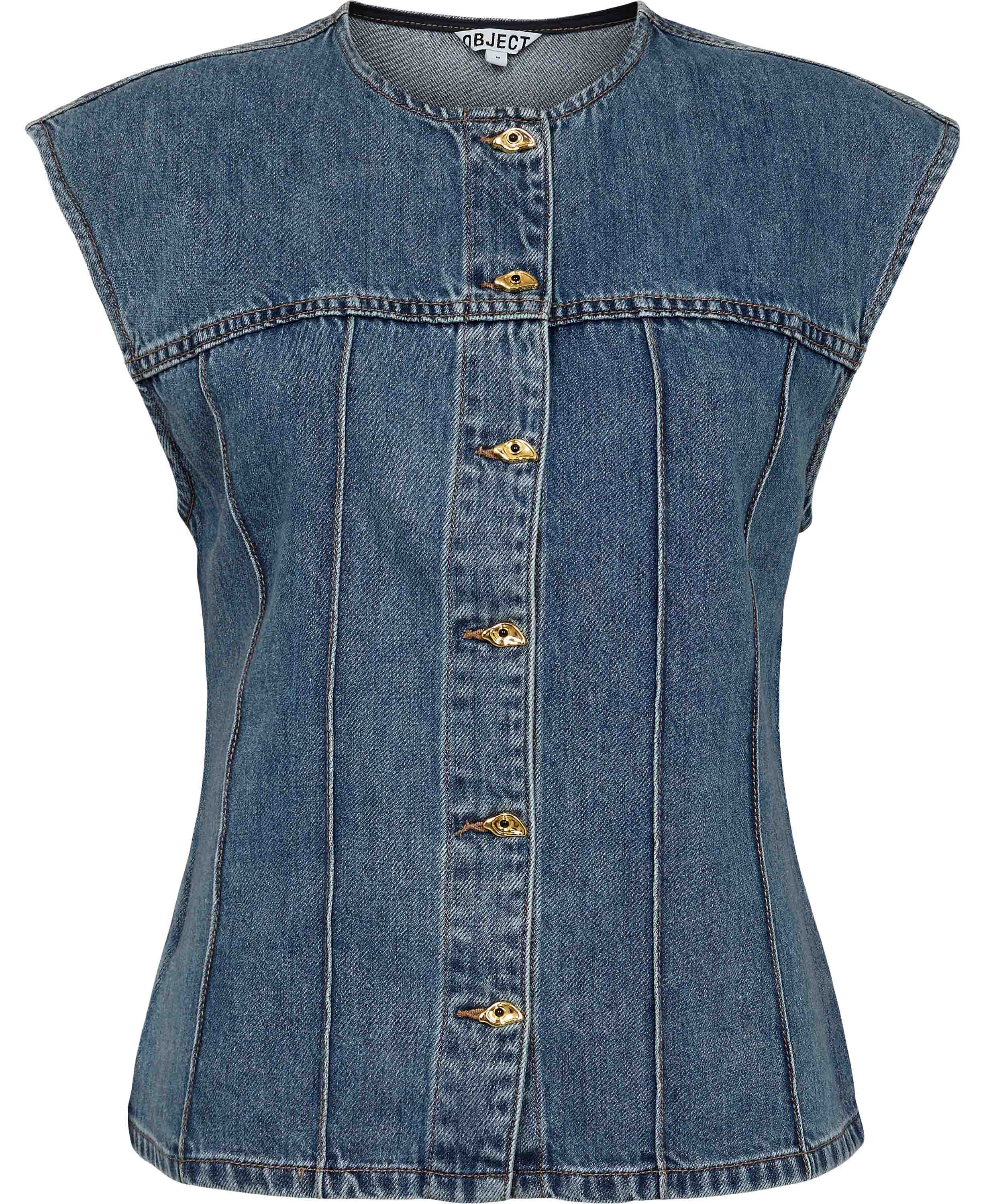 OBJDIVONA DENIM S/L WAISTCOAT 140