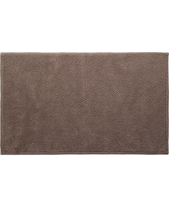 Bathmat stonewashed 50x80cm taupe grey GOTS
