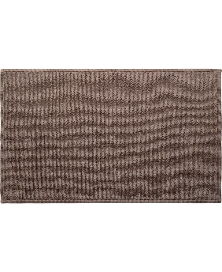 Bathmat stonewashed 50x80cm taupe grey GOTS