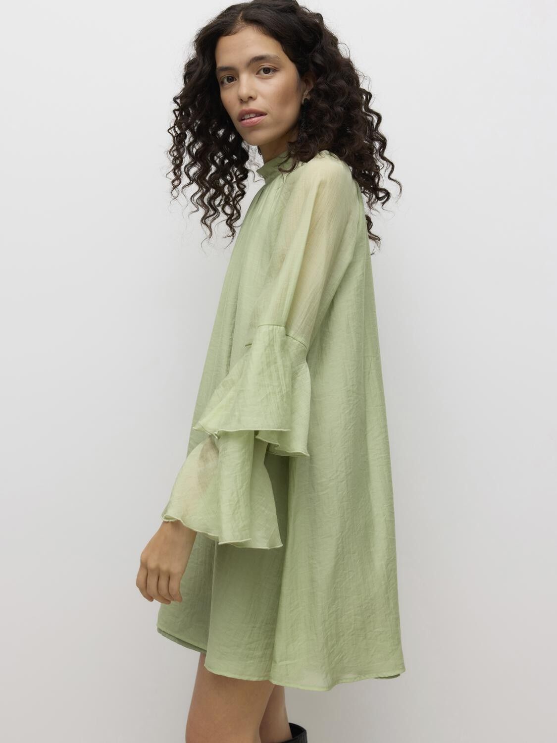 AWVALORA LS HIGH NECK SHORT DRESS