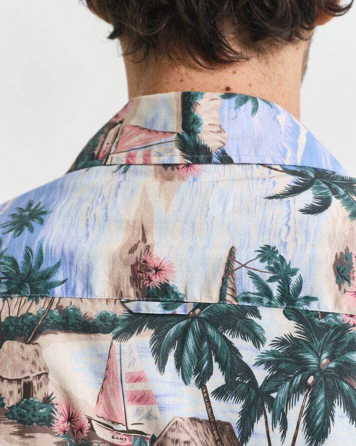 REL RESORT ISLAND PRINT SHIRT