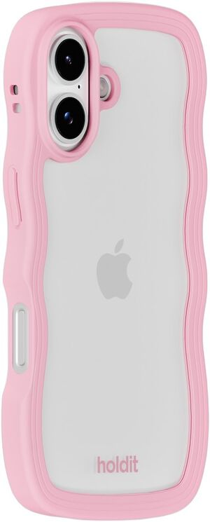 Wavy Case iPhone 17 Pink/Transparent