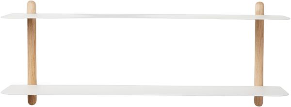 Nivo hylde F lys eg/ hvid