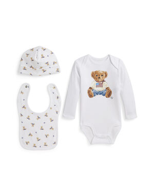 Polo Bear Cotton 3-Piece Gift Set