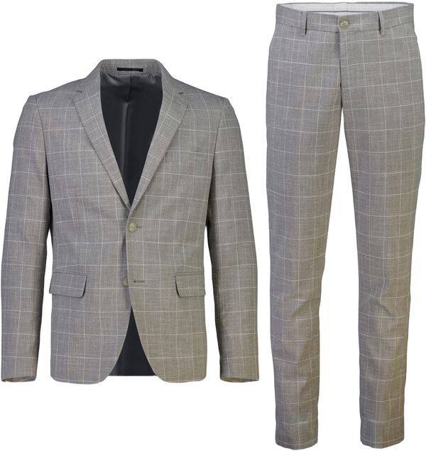 Checked slub viscose blend sui