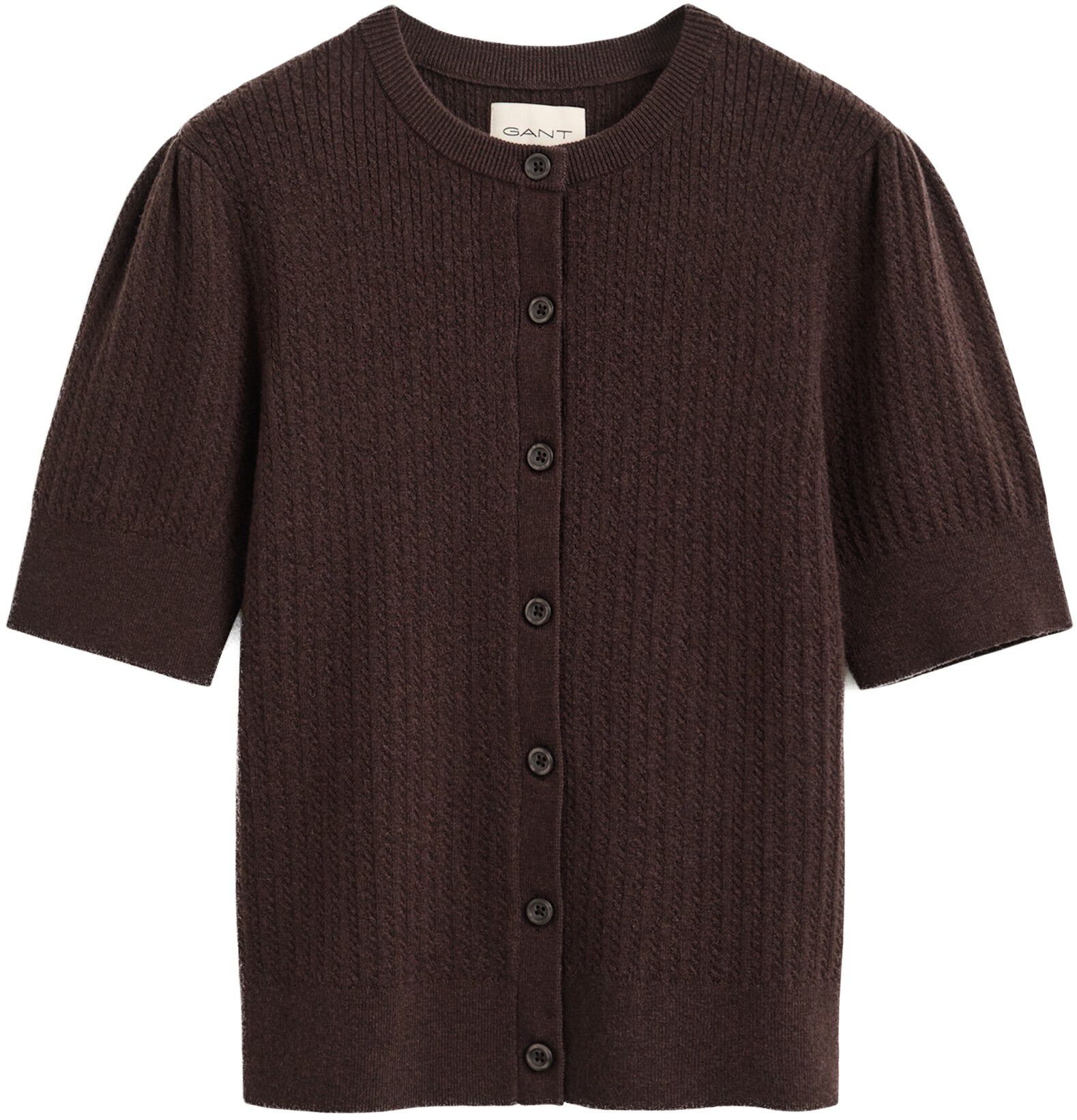 MINI CABLE C-NECK CARDIGAN SS