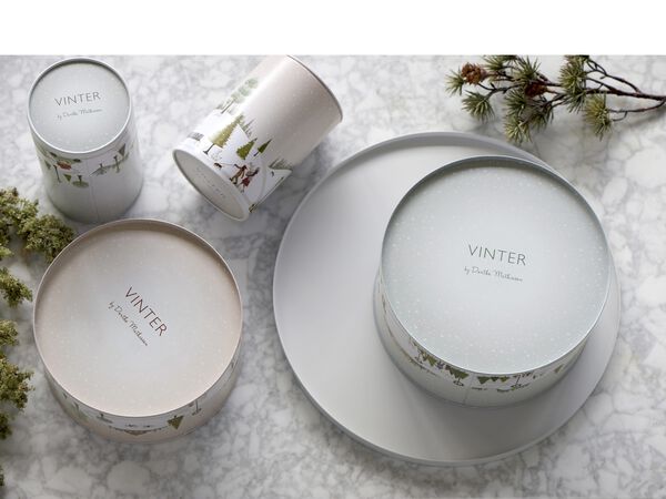 Kakeboks Vinter 10 x 14,5 cm Woodrose Metall