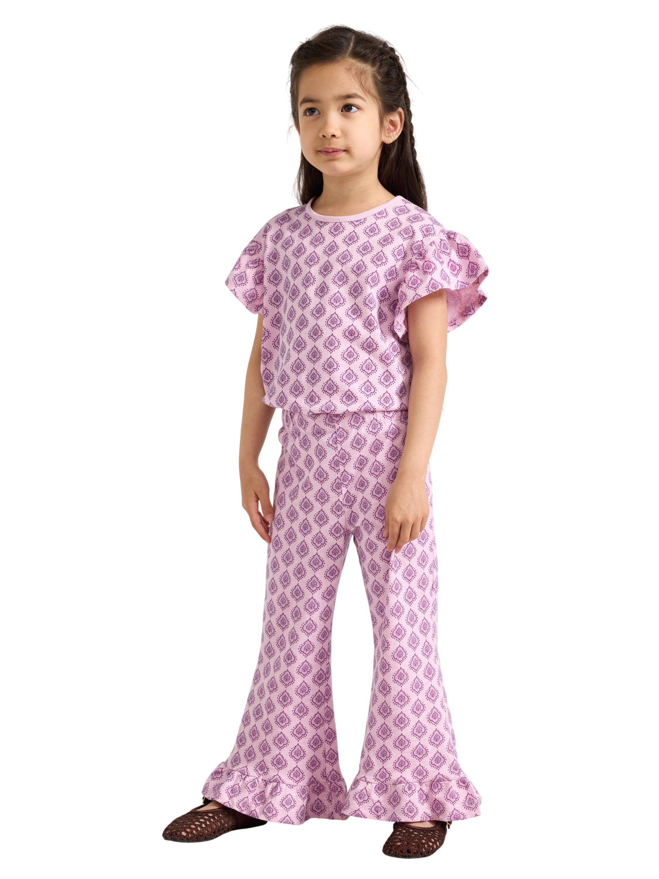 trousers flare frill medallion