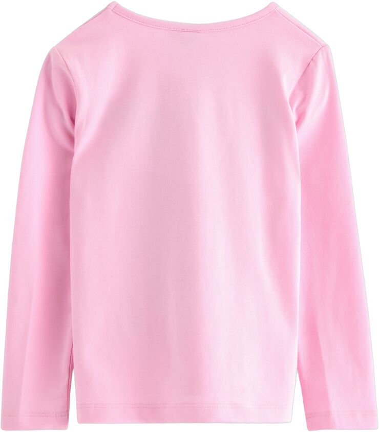 Top i blød bomuldsjersey med lange