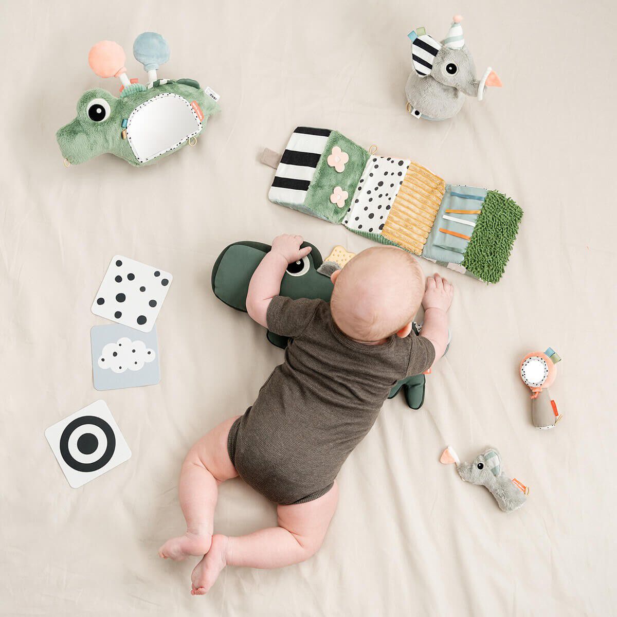 Aktivitets gulvspejl Croco Gr&oslash;n