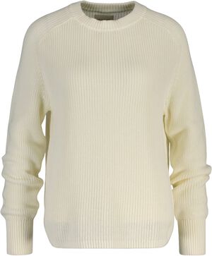 RIBBED KNIT COTTON C-NECK