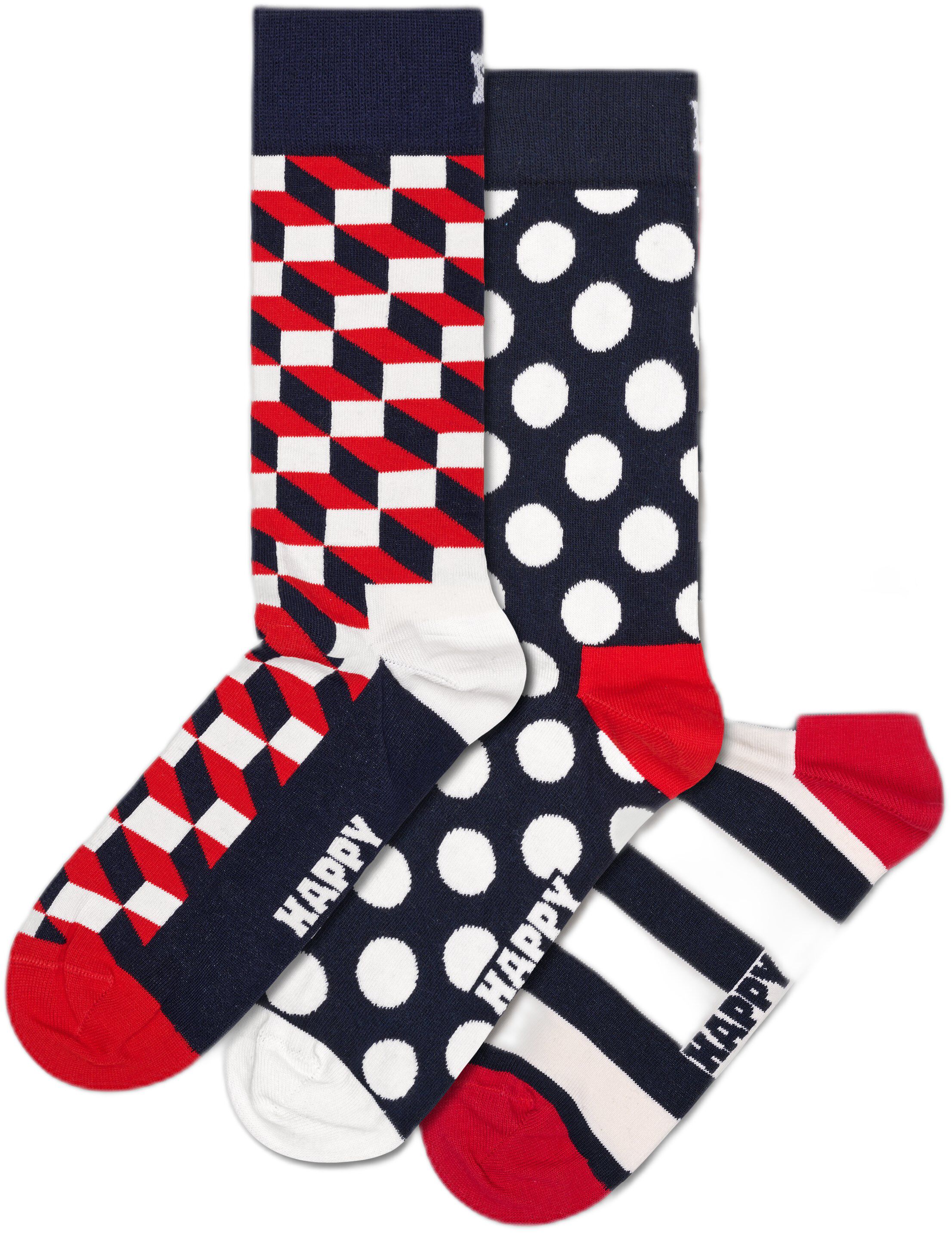3-Pack Classic Filled Optic Socks