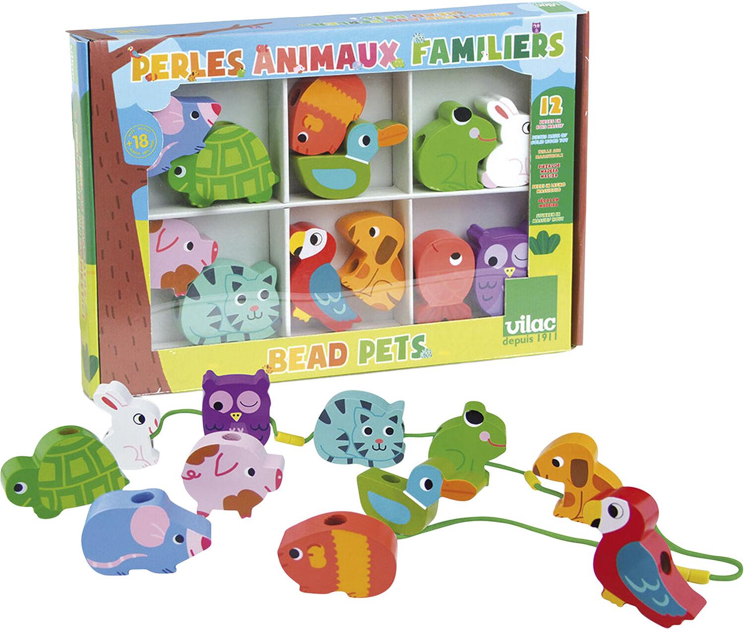 Vilac - Store tr&aelig;perler - Dyr