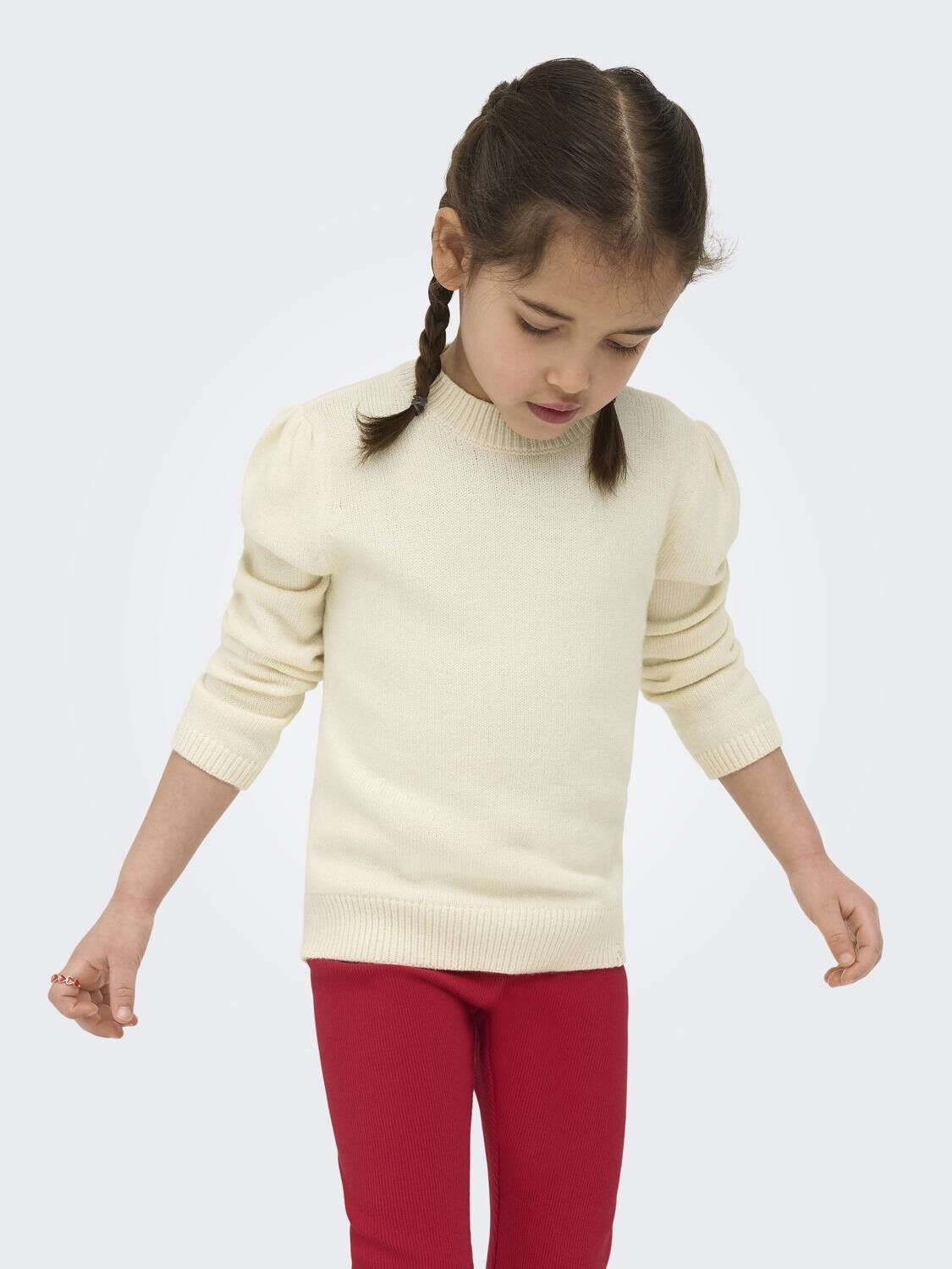 KMGKATIA LIFE LS PUFF O-NECK CP KNT