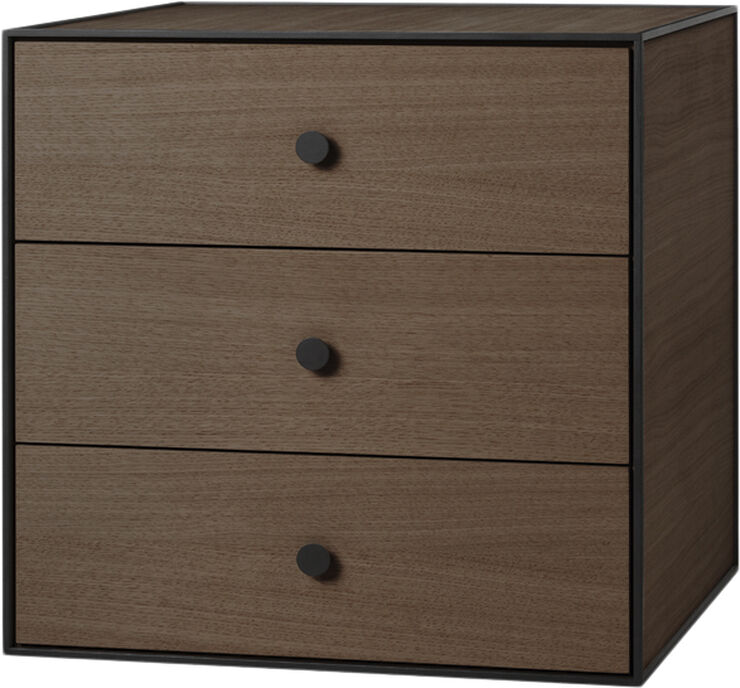 Frame 49 med 3 skuffer - Røget Eg