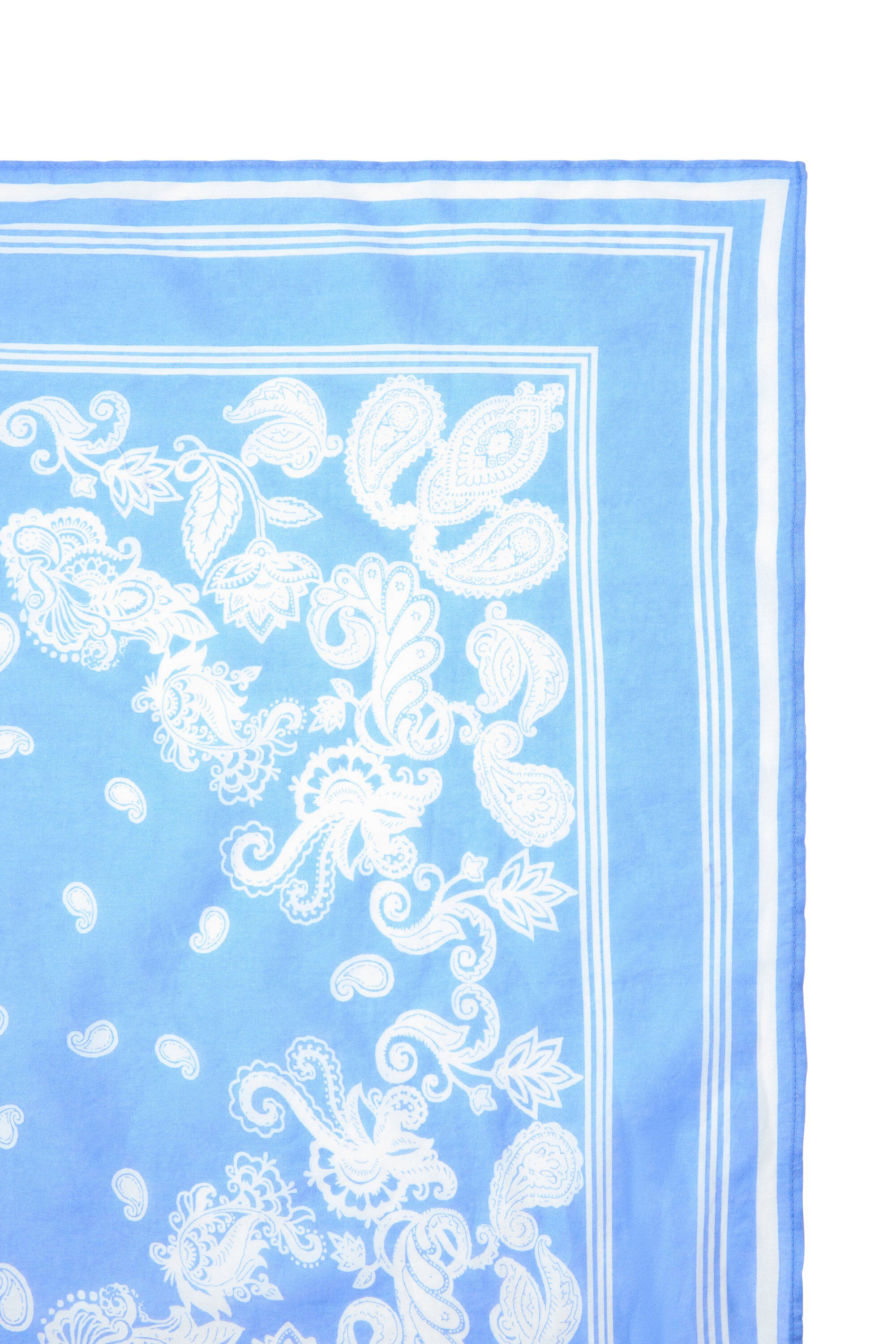 Square-shaped scarf with a paisley