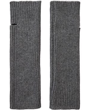 Fingerless Glove Solid Light Grey