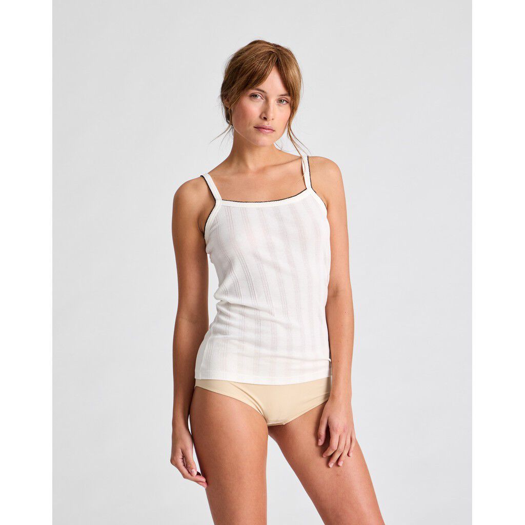 Liva Cotton Strap Top Drop Needle GOTS