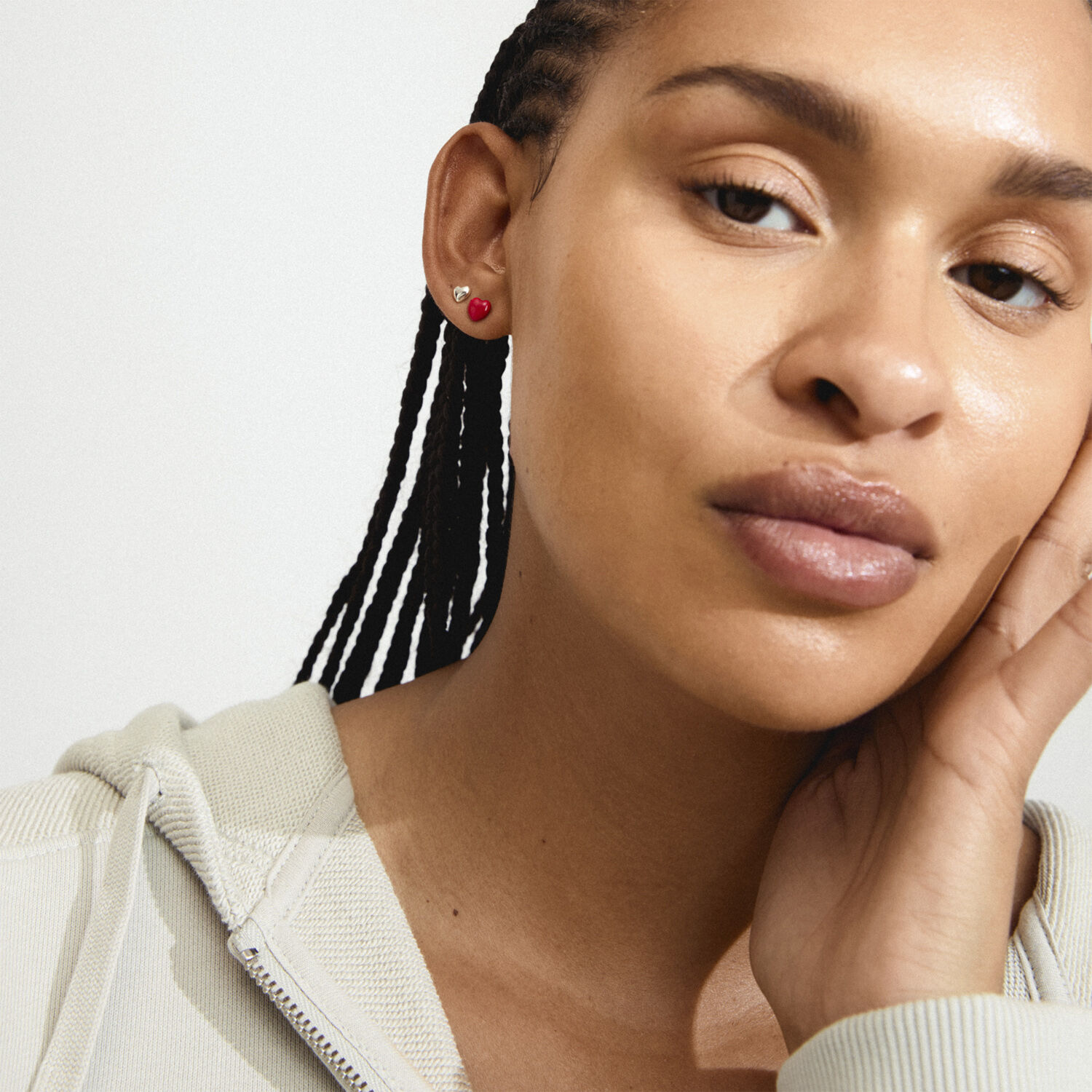 MAEVE earrings 2-in-1 set silver-plated