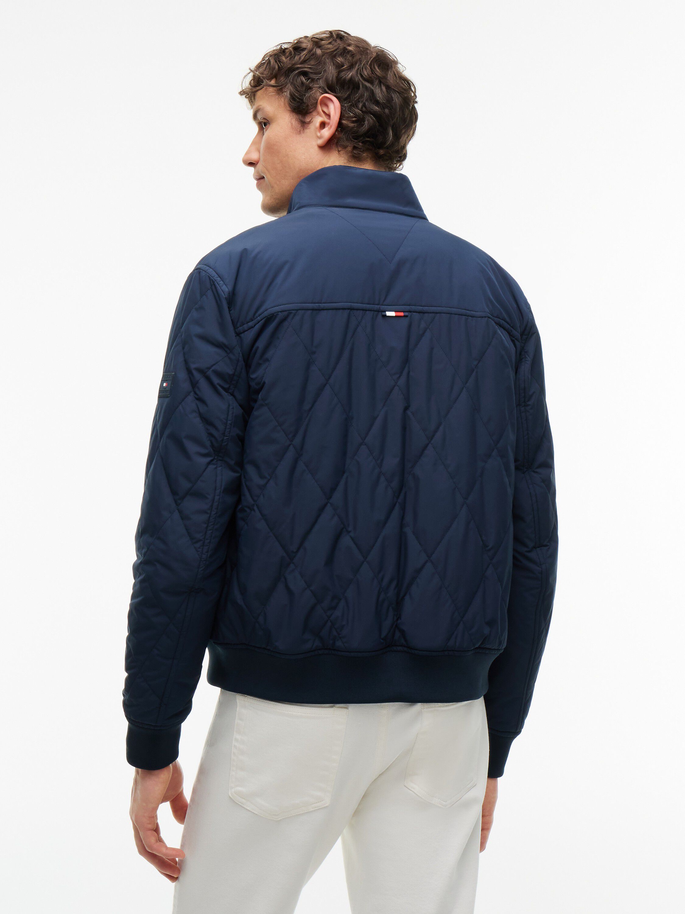 Water Repellent Packable Quilted Harrington Jacket