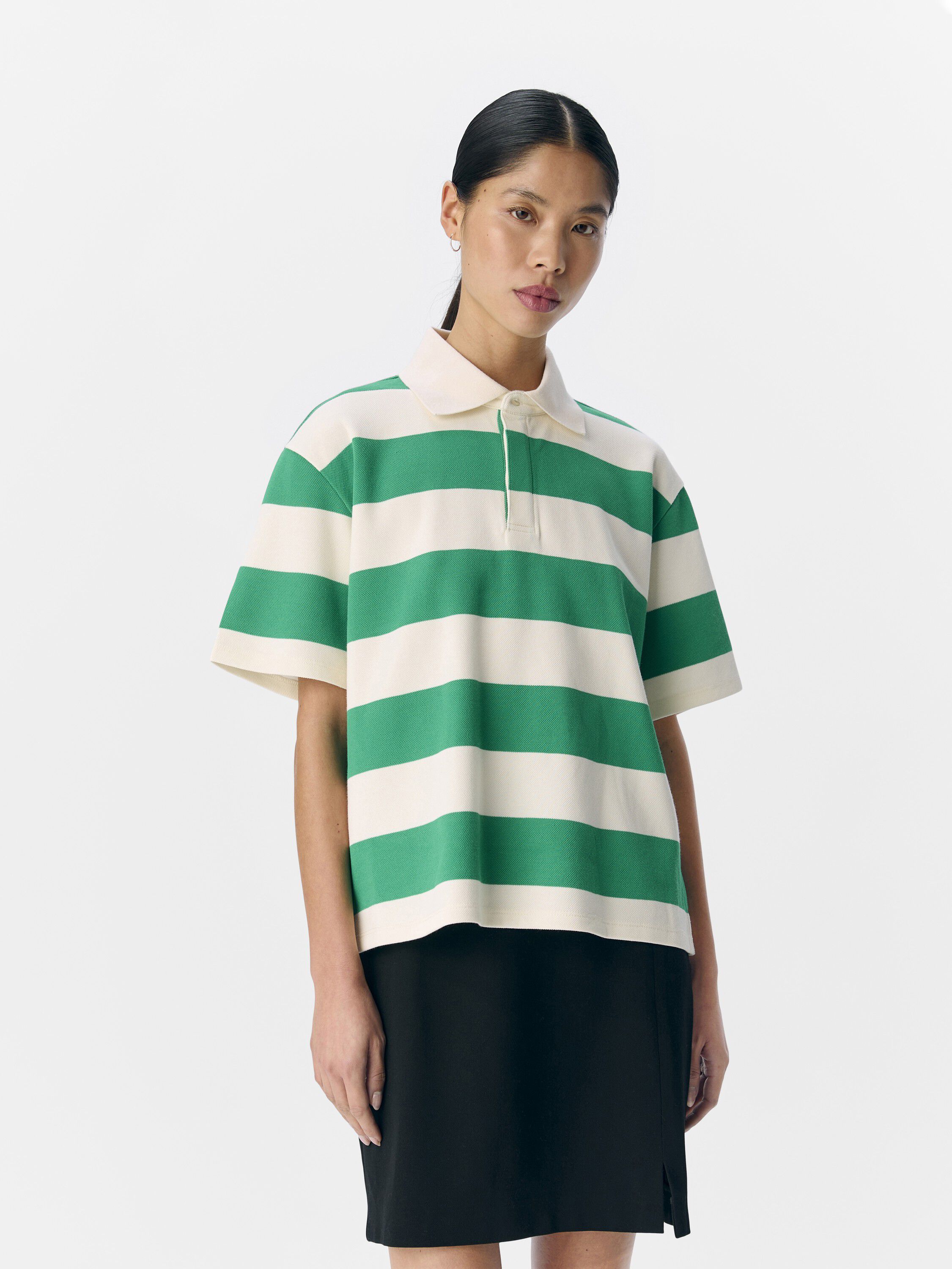 OBJMILLIE S/S LO BOXY POLO E SP 25