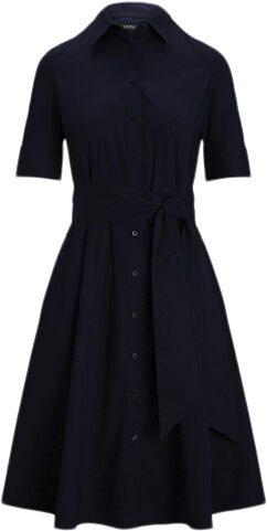 Belted Cotton-Blend Shirtdress