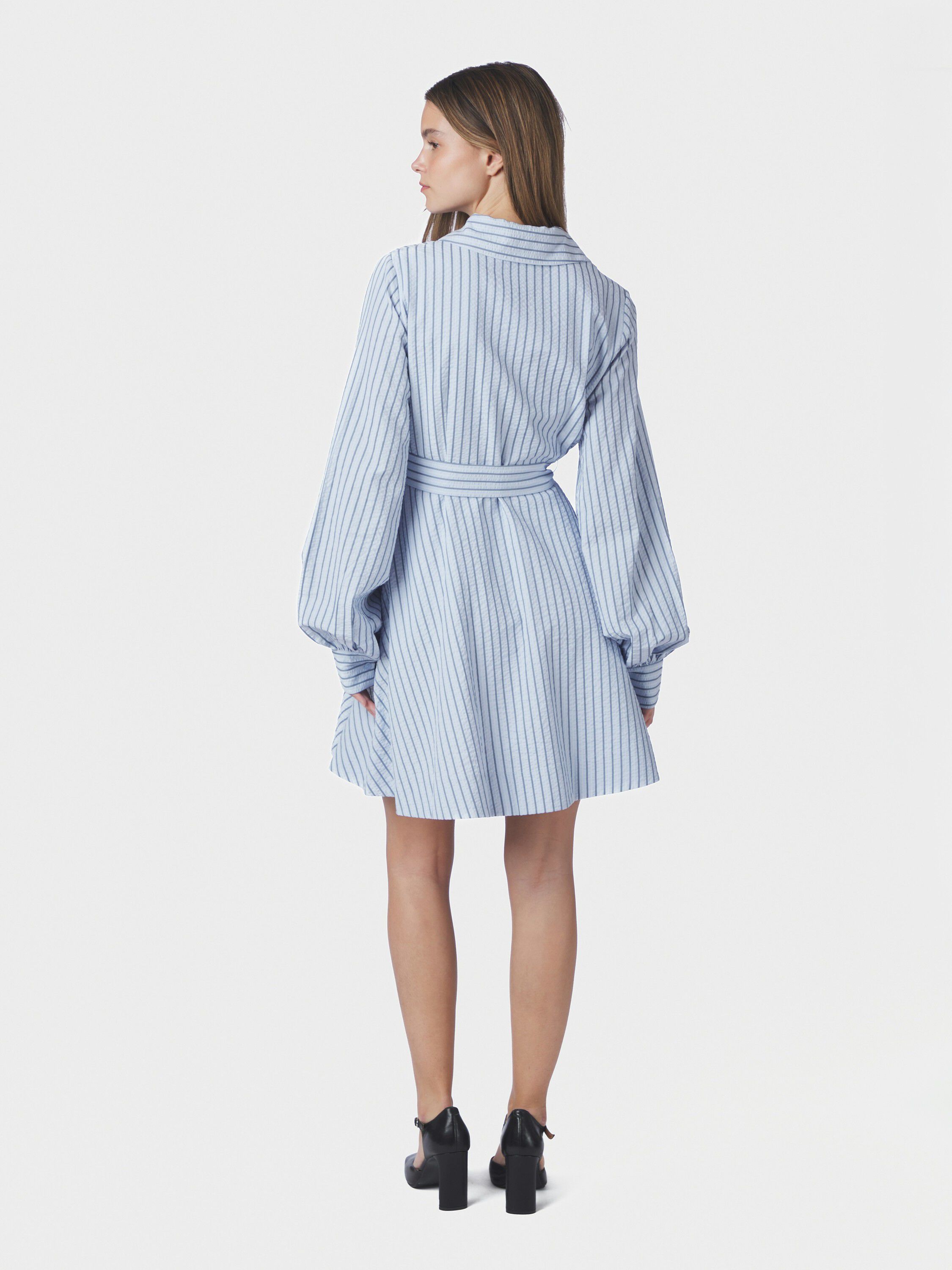 Felice Striped Crepe Dress