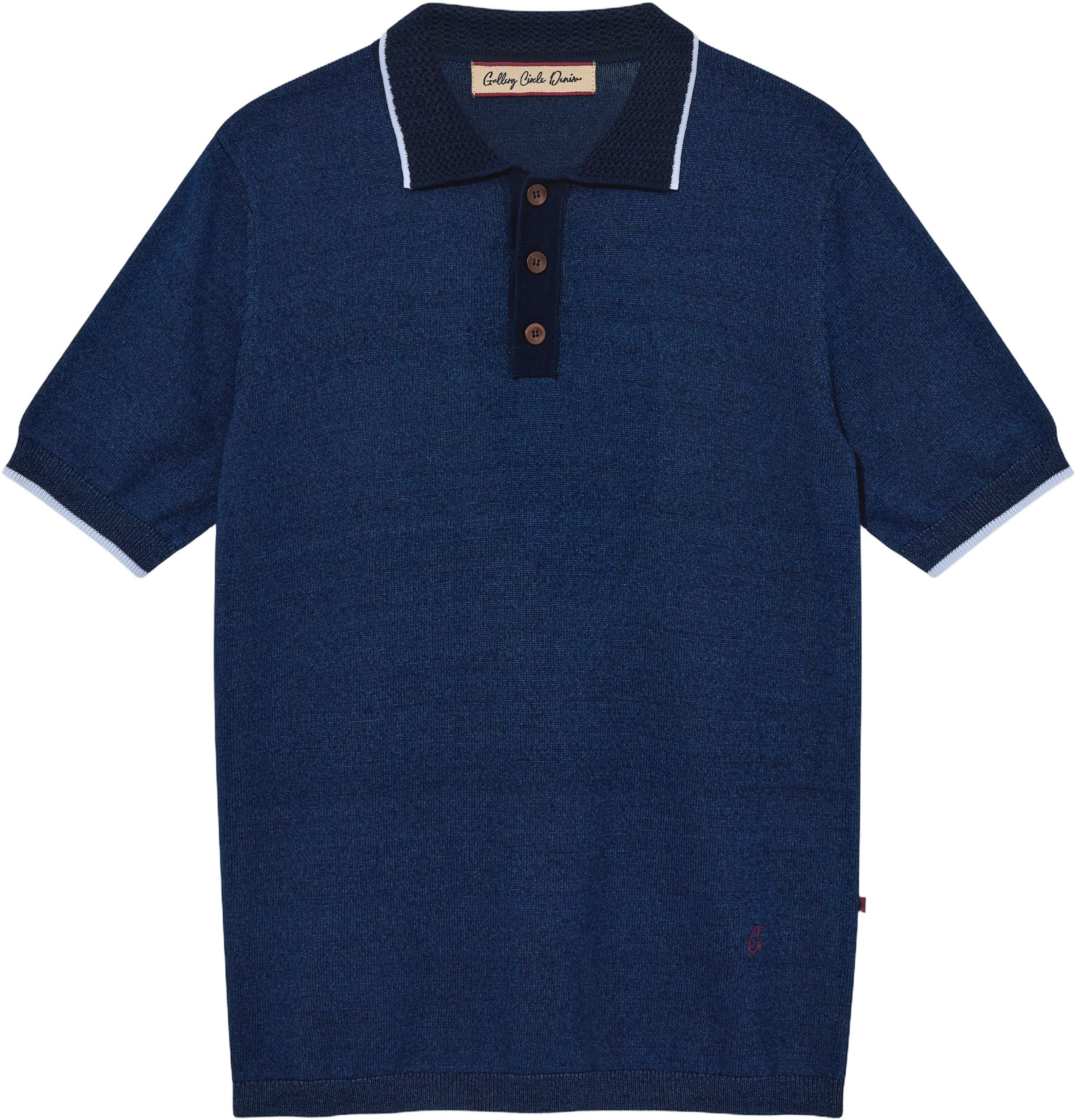 MMGFrancesco Indigo Polo SS Knit